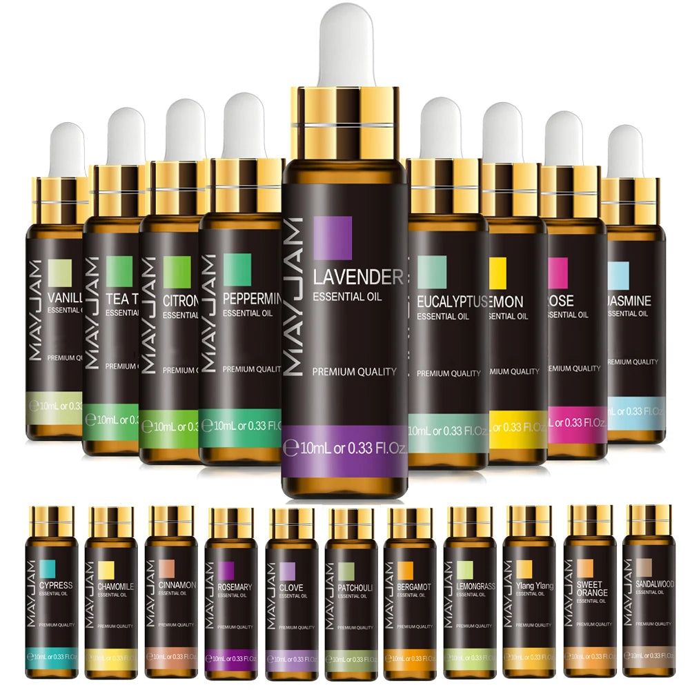 10Ml Essential Oil for Reed Diffusers Lavender Jasmine Eucalyptus Vanilla Mint Bergamot Aroma Oil for Soaps Candle Making