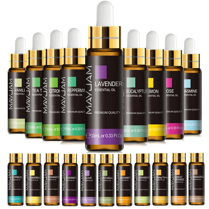 10Ml Essential Oil for Reed Diffusers Lavender Jasmine Eucalyptus Vanilla Mint Bergamot Aroma Oil for Soaps Candle Making