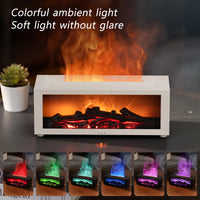 Fireplace Aroma Diffuser 150Ml 7 Color Flame with Remote Control Cool Mist Humidifier Auto Shutoff Timer for Home Office